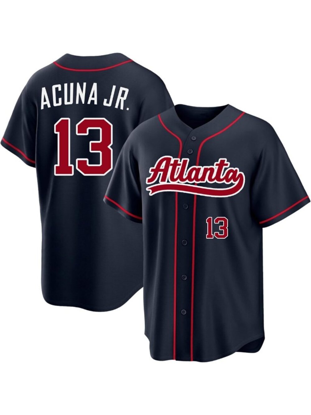 Unisex Atlanta Baseball Stitched T-Shirt - Perfect for Fans & Casual Wear